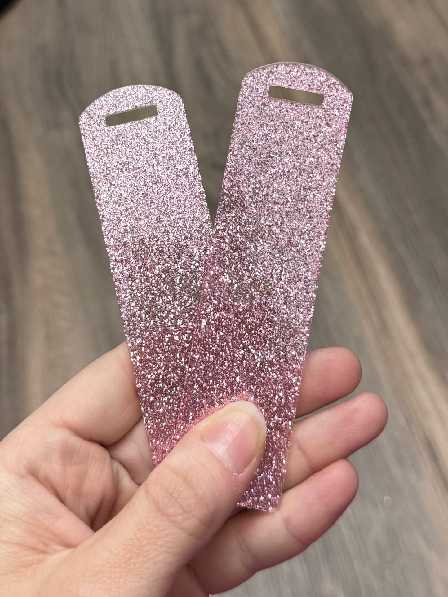 Acrylic Bookmark ~ Posh Pink Glitter