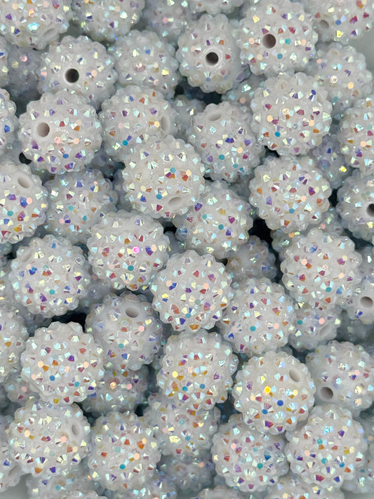 Rhinestone 16mm Acrylic ~ White