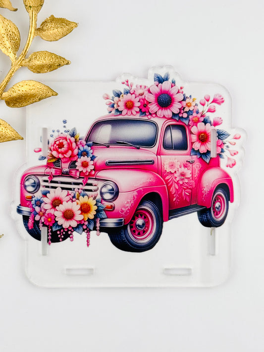 Acrylic Storage Box ~ Floral Truck