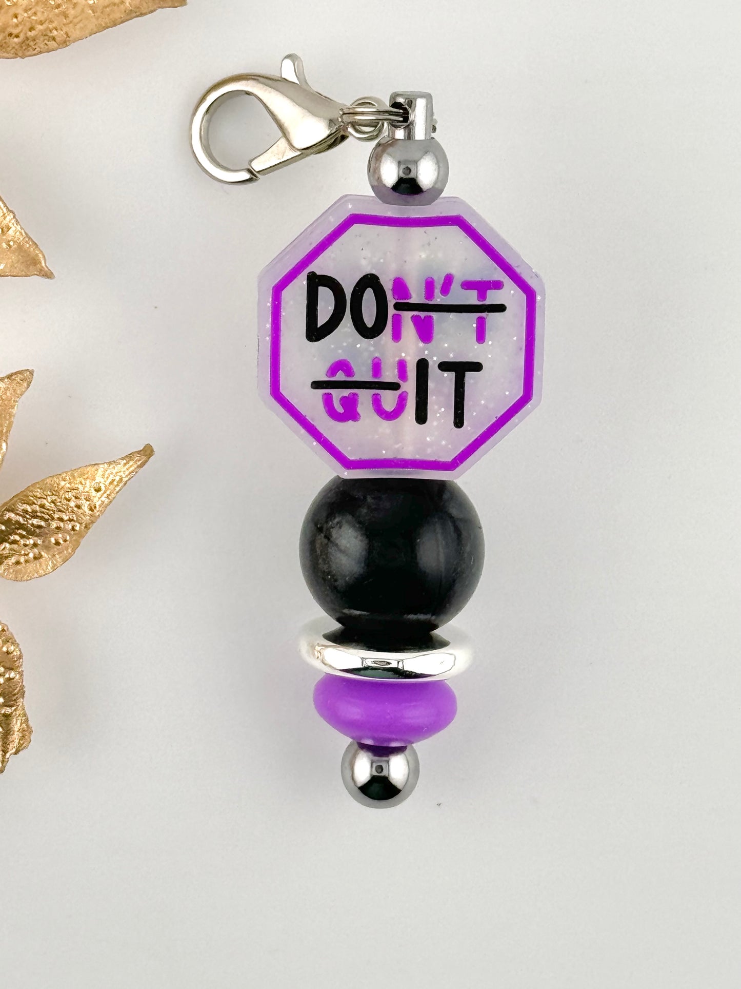 (Pre-Made) Mini Cup Charm ~ Dont Quit (Do It)