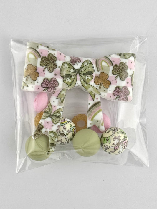 Bead Bag - Lucky Checkered Bow