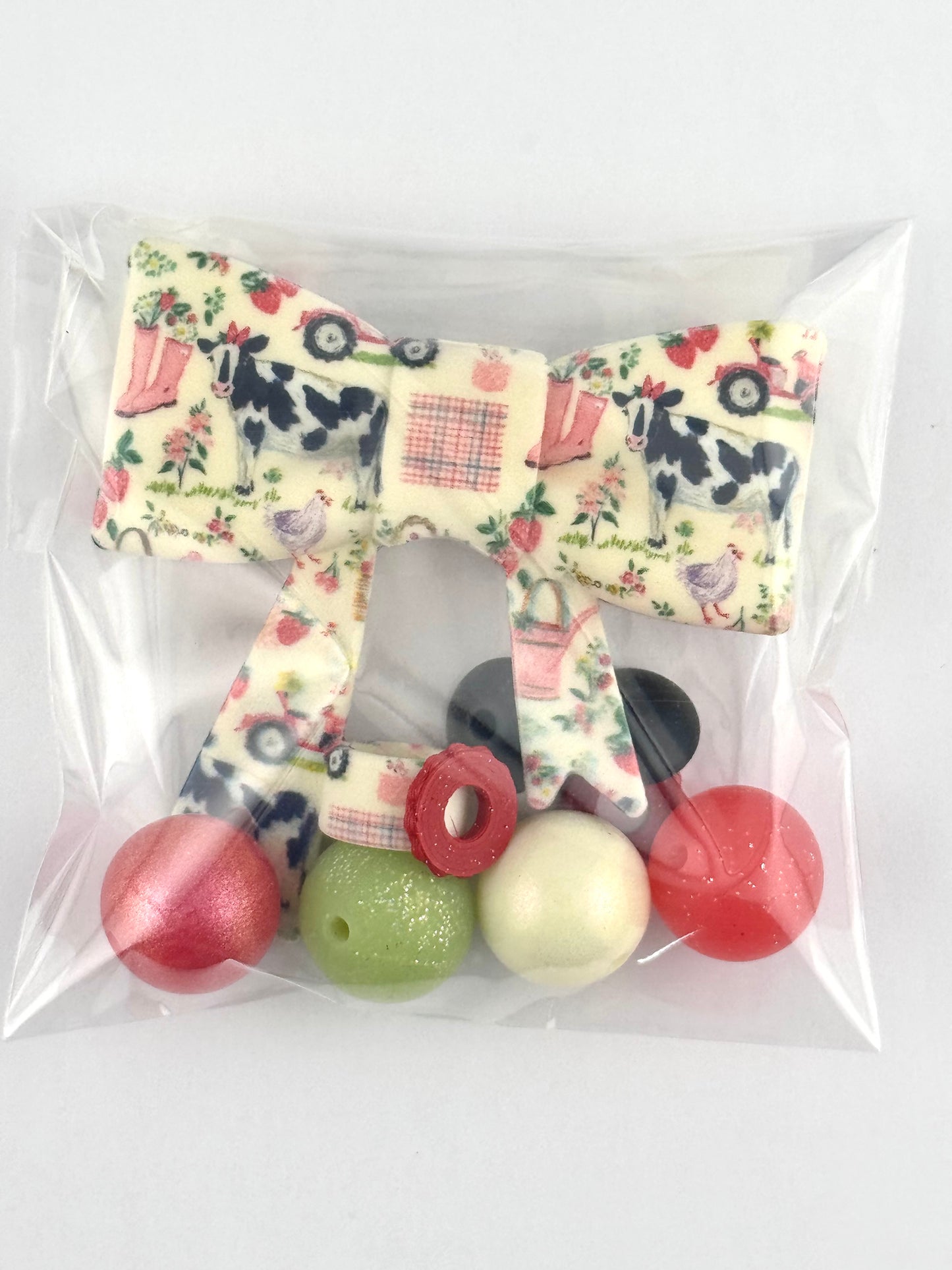 Bead Bag - Country Scene Bow