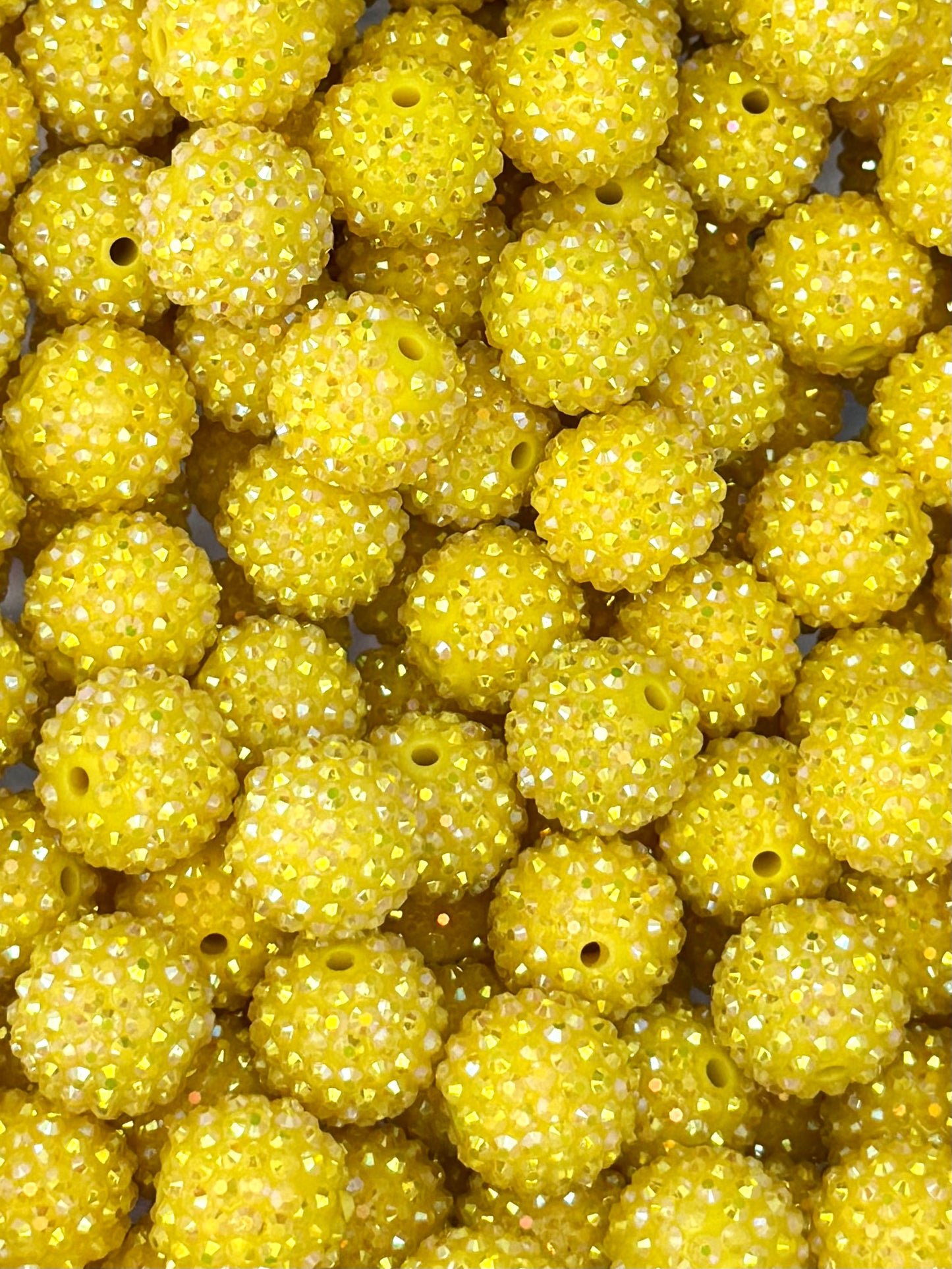 Rhinestone 20mm Acrylic ~ Yellow