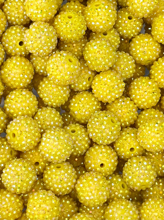 Rhinestone 20mm Acrylic ~ Yellow