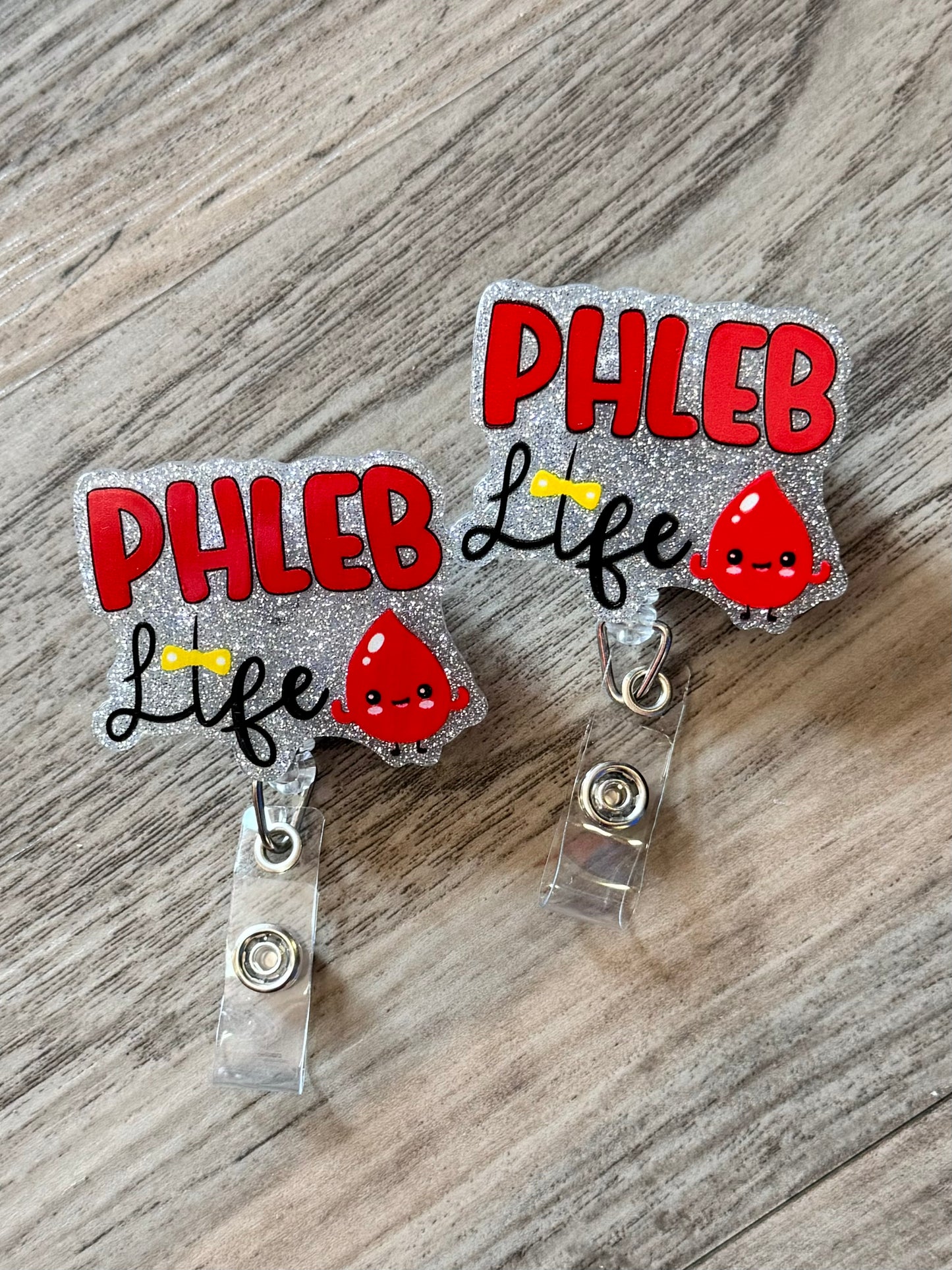 Badge Reel ~  Phleb Life Blood Drop