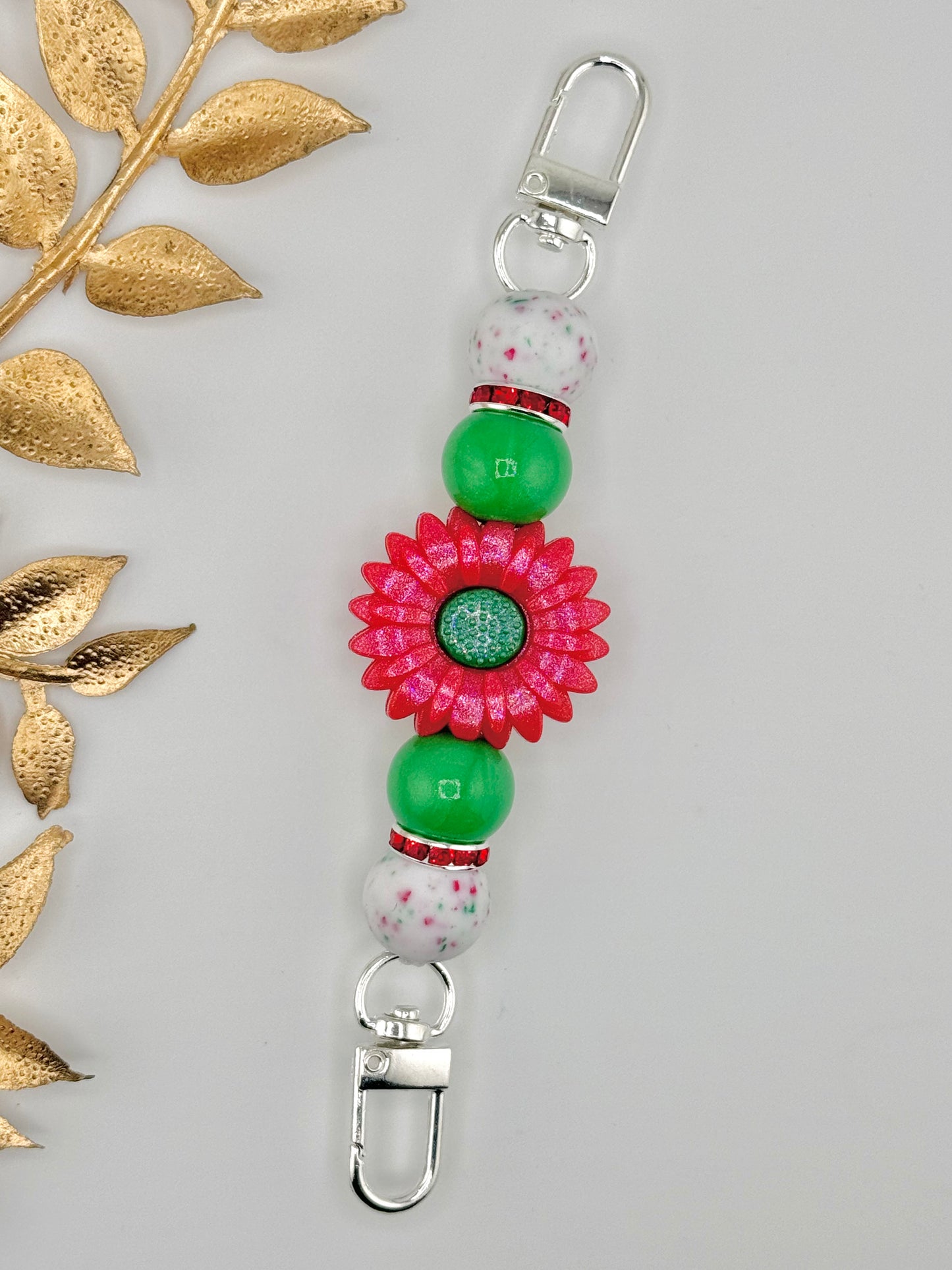 (Pre-Made) E-Reader Strap ~ Christmas Daisy ~ Interchangable