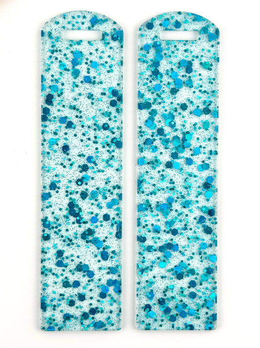 Acrylic Bookmark ~ Lake Blue Speckles