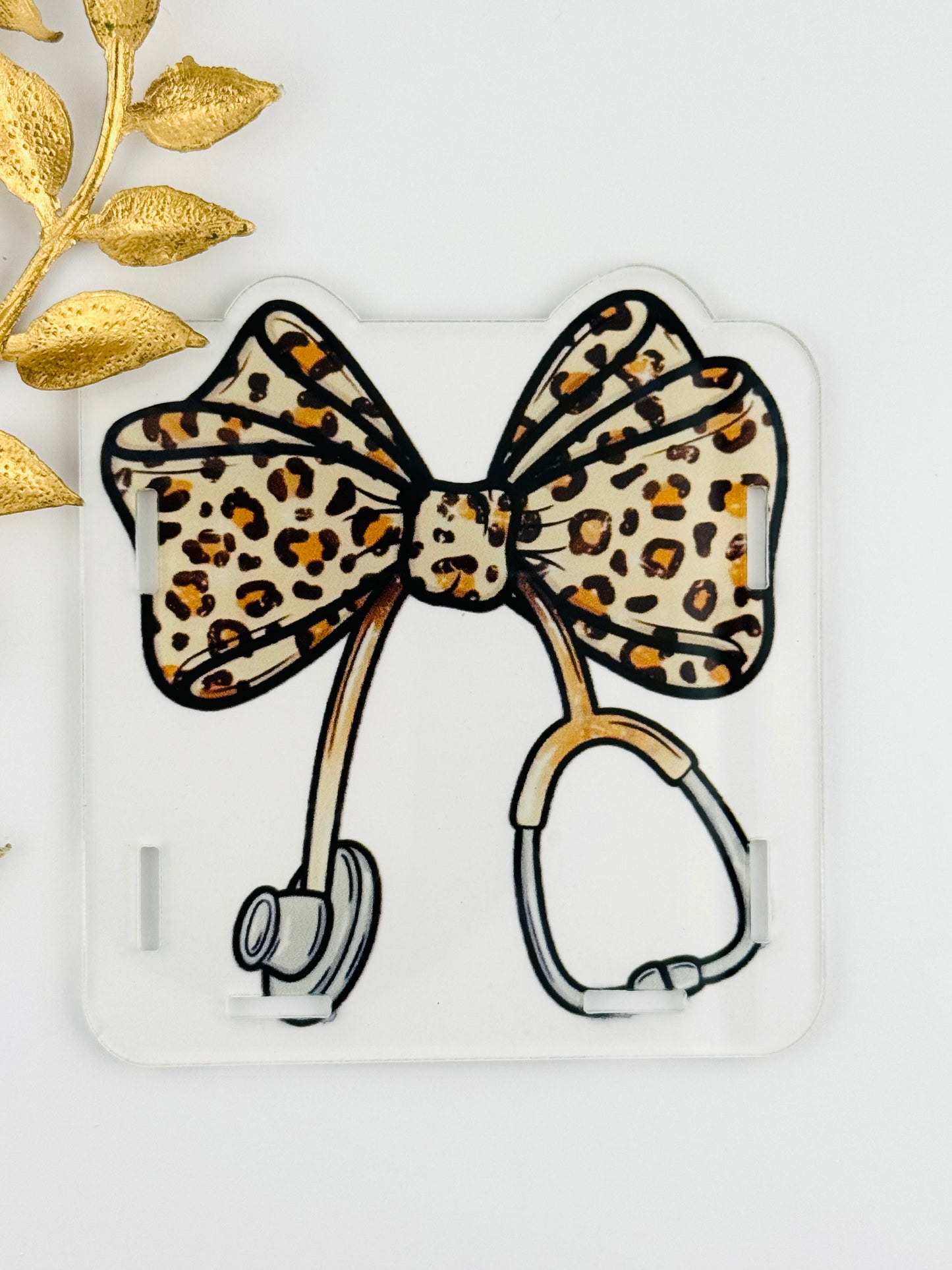 Acrylic Storage Box ~ Leopard Stethoscope