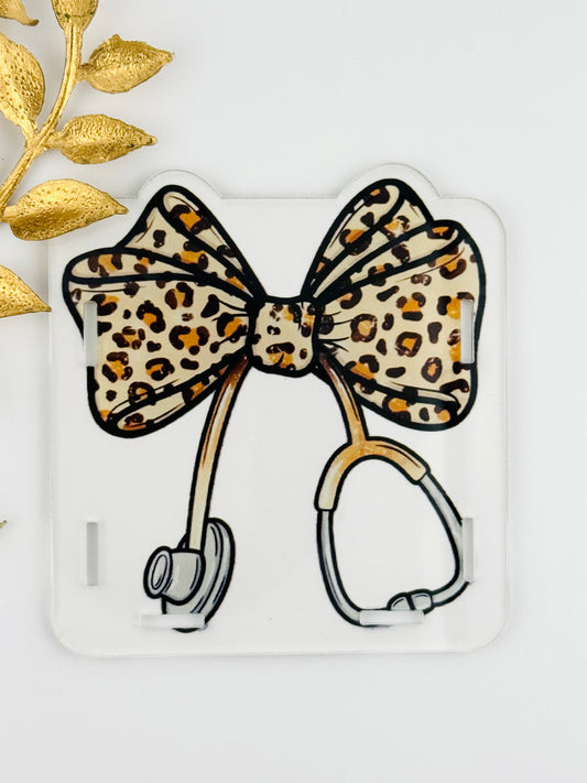 Acrylic Storage Box ~ Leopard Stethoscope