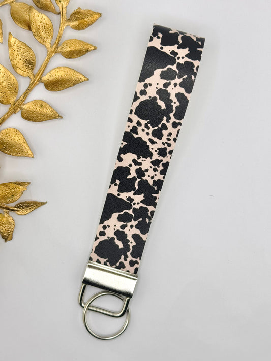 Faux Leather Key Fob - Dusty Cowhide