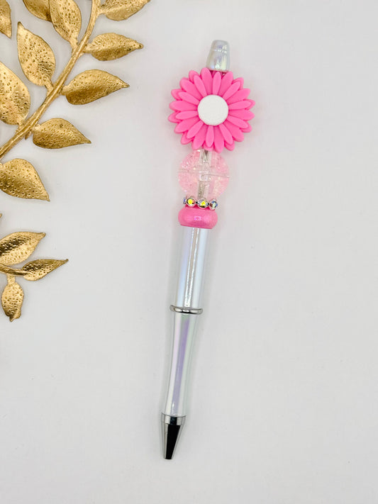 (Pre-Made) Pink Water Daisy Pen