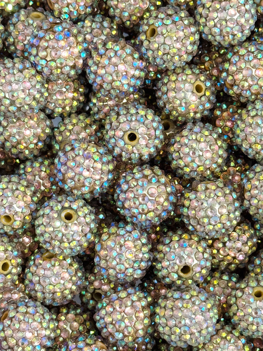 Rhinestone 20mm Acrylic ~ Painted Light Gold