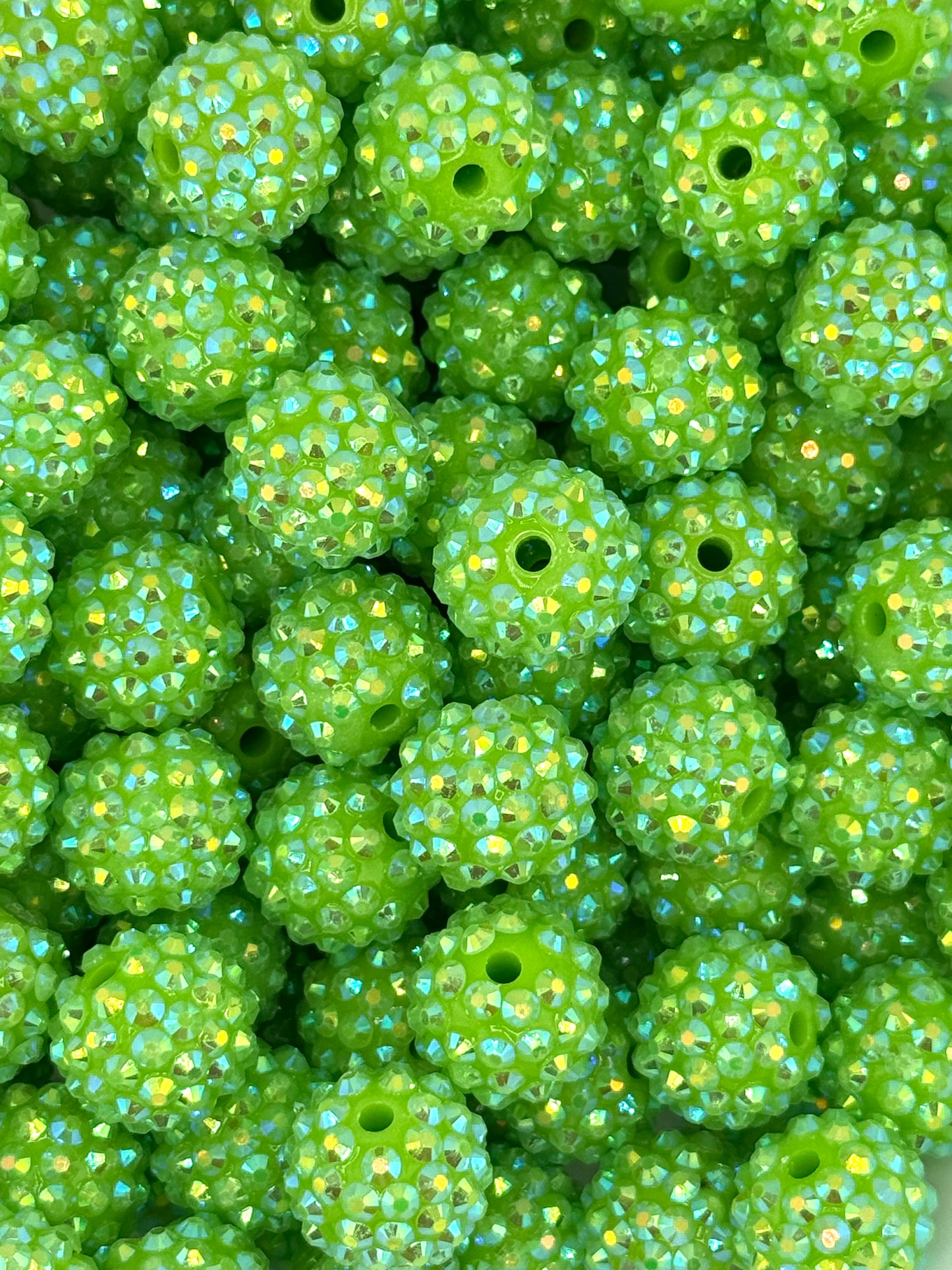 Rhinestone 16mm Acrylic ~ Apple Green