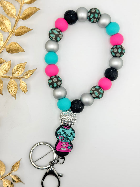 (Wholesale) Teardrop Wristlet - Jeweled Gum Ball Machine