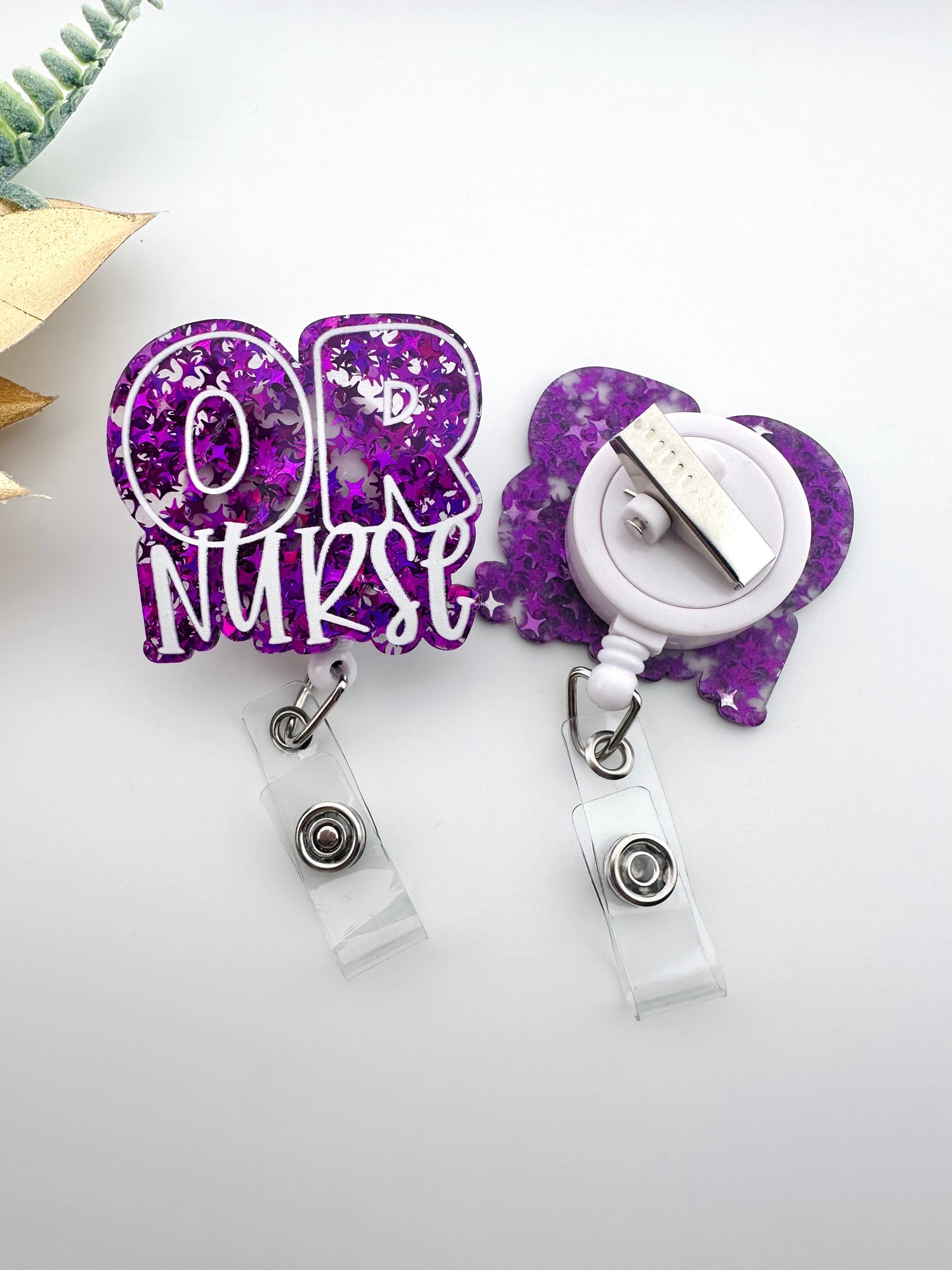 Badge Reel ~ Purple OR Nurse