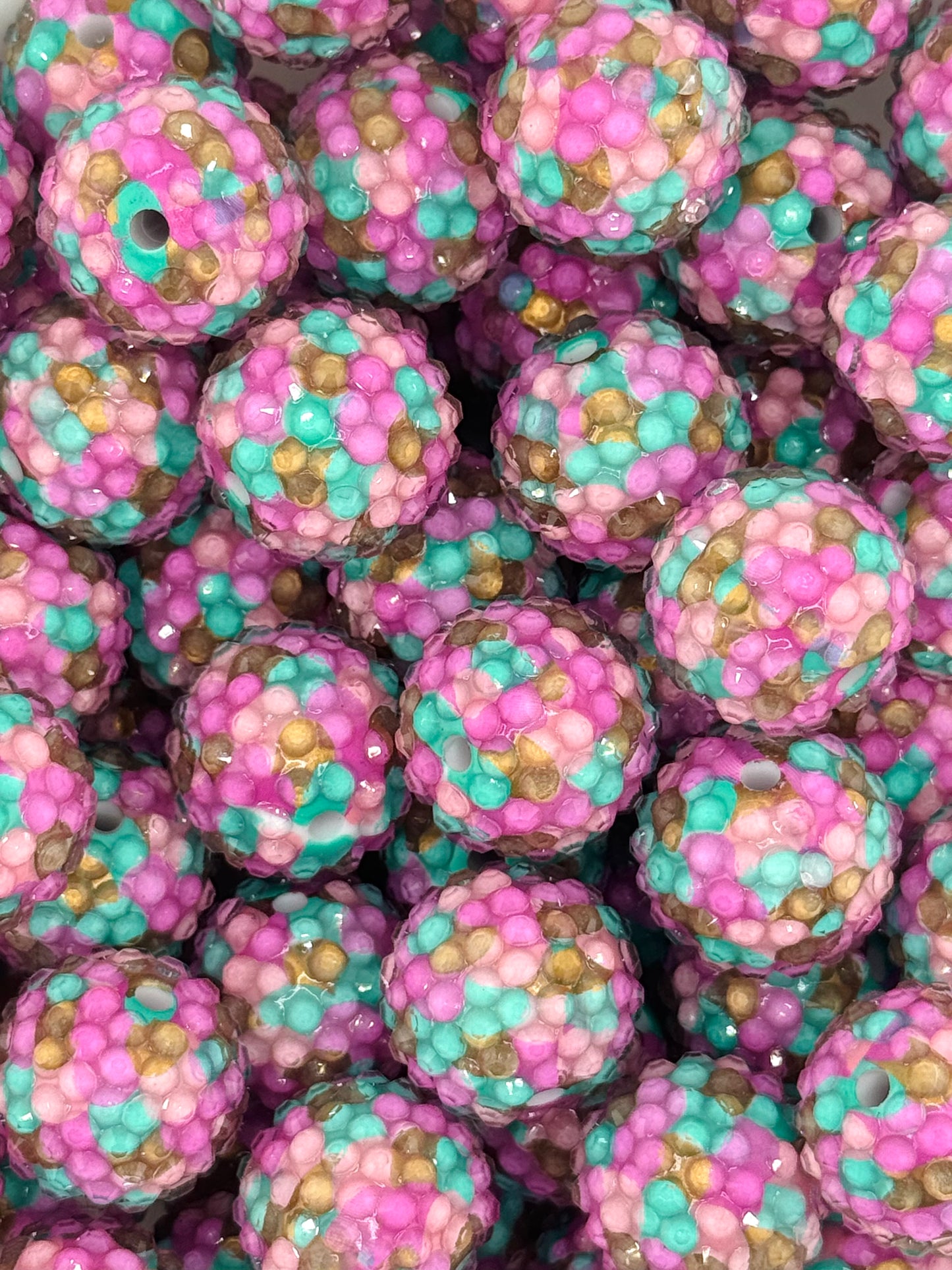 Rhinestone 20mm Acrylic ~Mosaic Pink