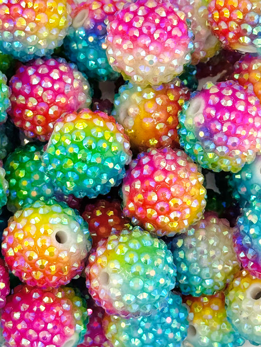 Rhinestone 20mm Acrylic ~ Summer Ombre