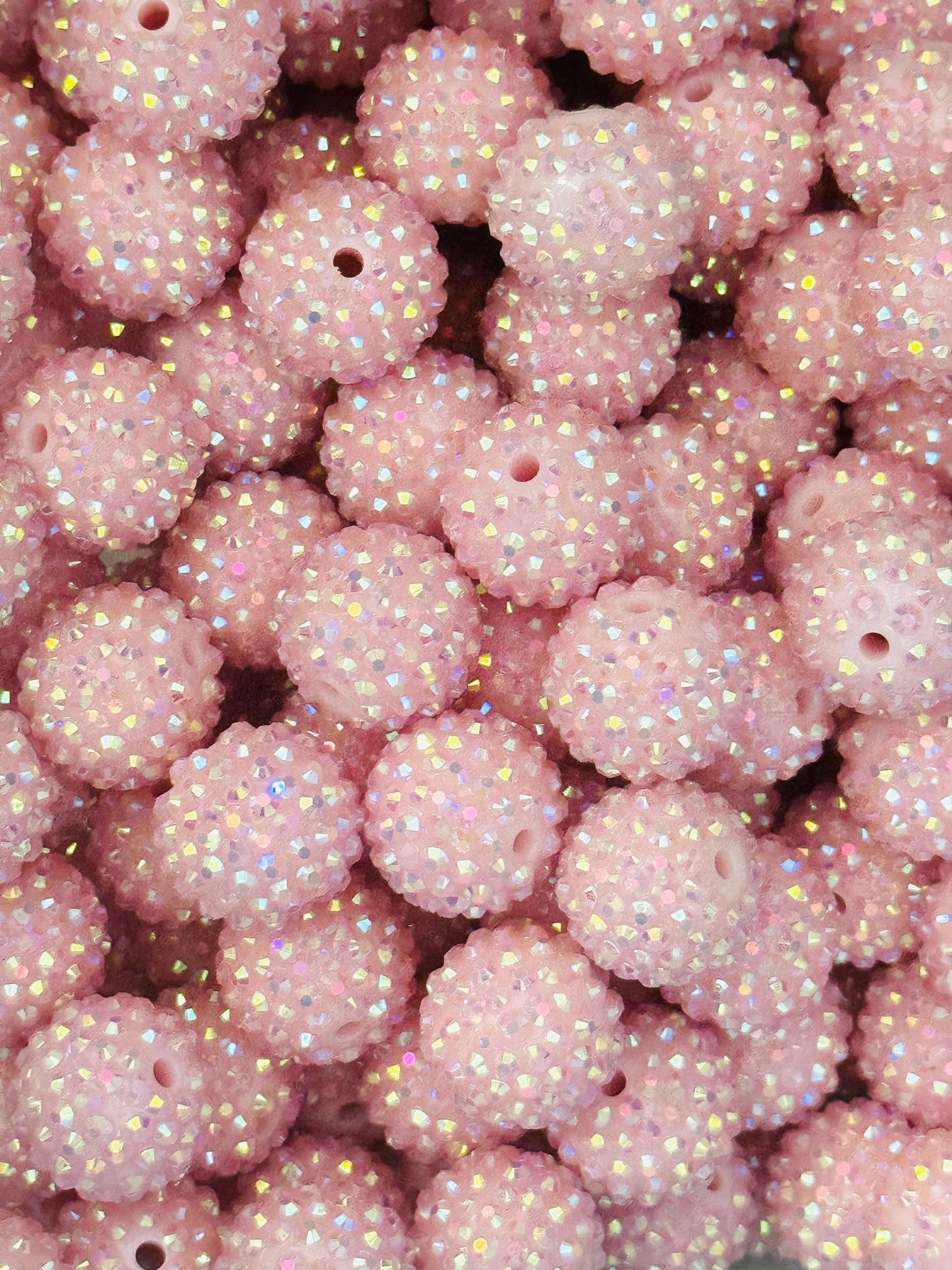 Rhinestone 20mm Acrylic ~ Opaque Pink