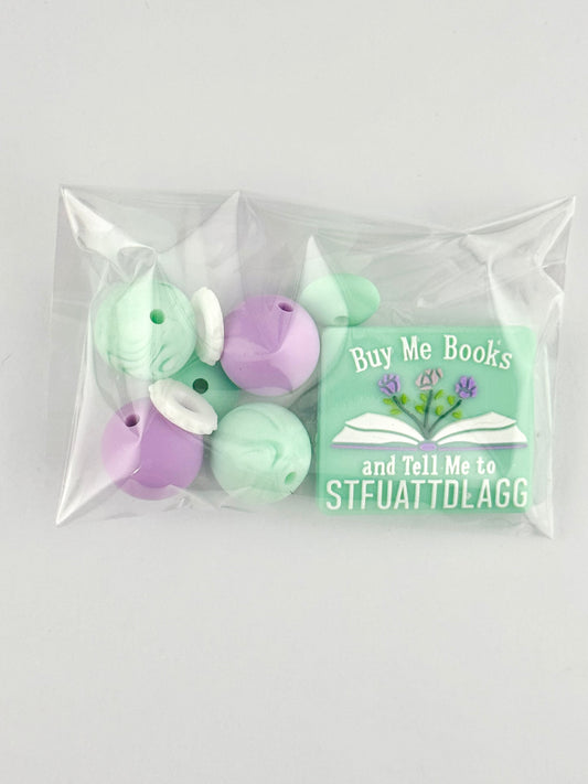 Bead Bag - Buy Me Books and Tell Me to STFUATTDLAGG (Mint)