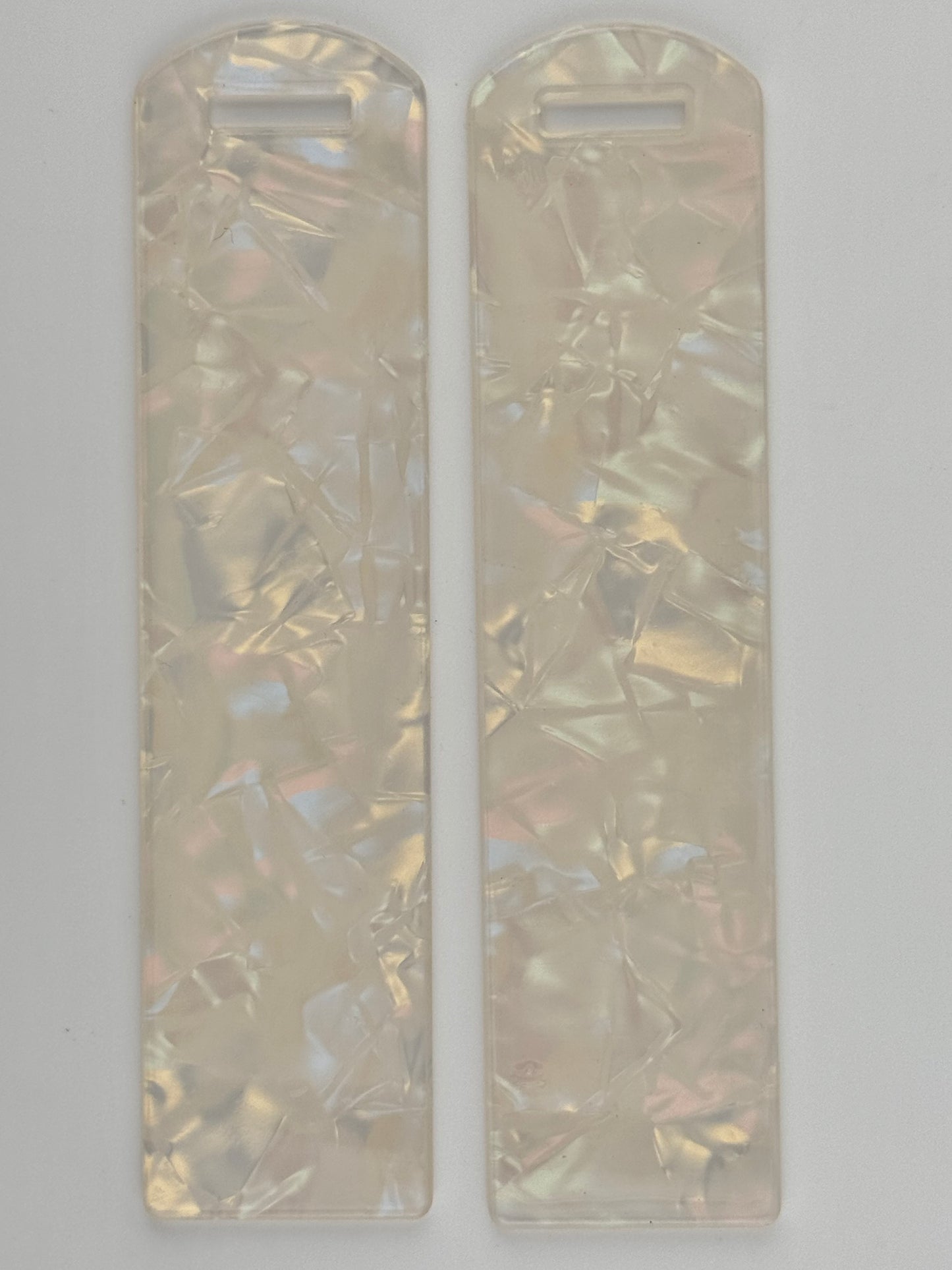 Acrylic Bookmark ~ Off White Hologram