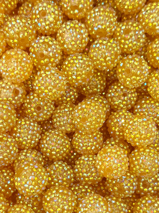 Rhinestone 20mm Acrylic ~ Goldenrod