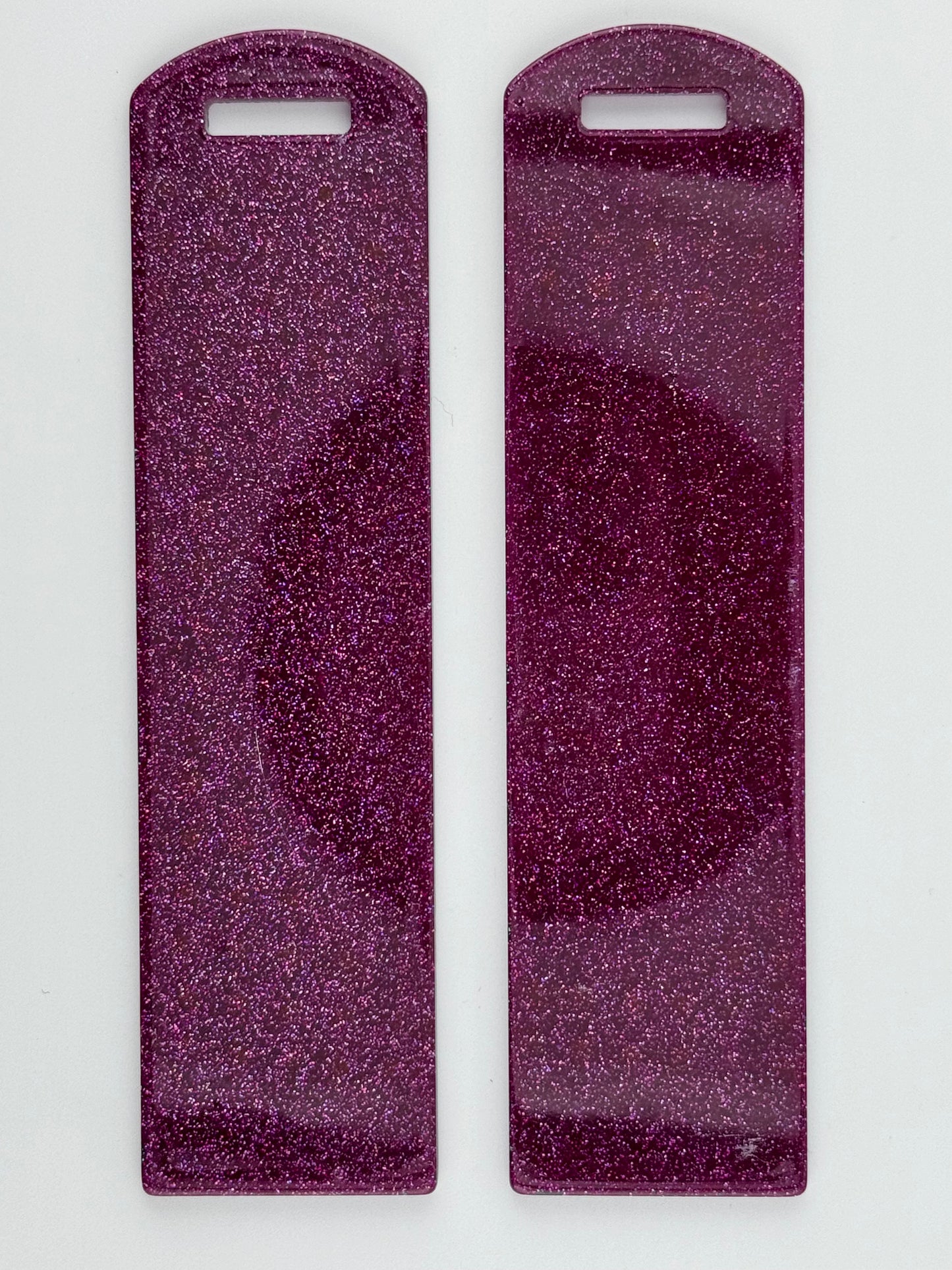 Acrylic Bookmark ~ Deep Purple Glitter