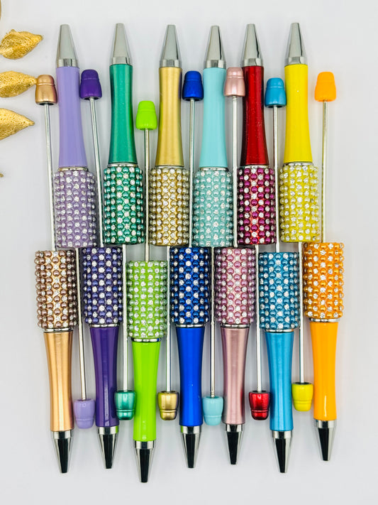 Half Rhinestone Bead-able Pens
