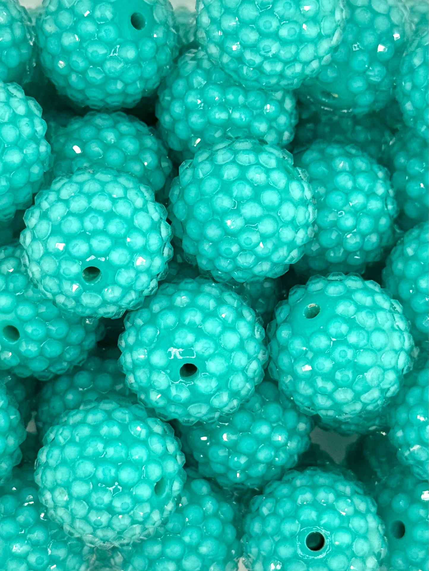Rhinestone 20mm Acrylic ~ Jelly Turquoise