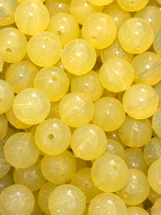Liquid Glitter ~ Yellow 15mm