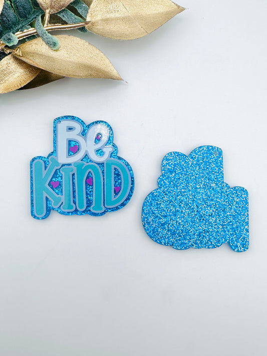 Glitter Acrylic Keychain Charm ~ Be Kind
