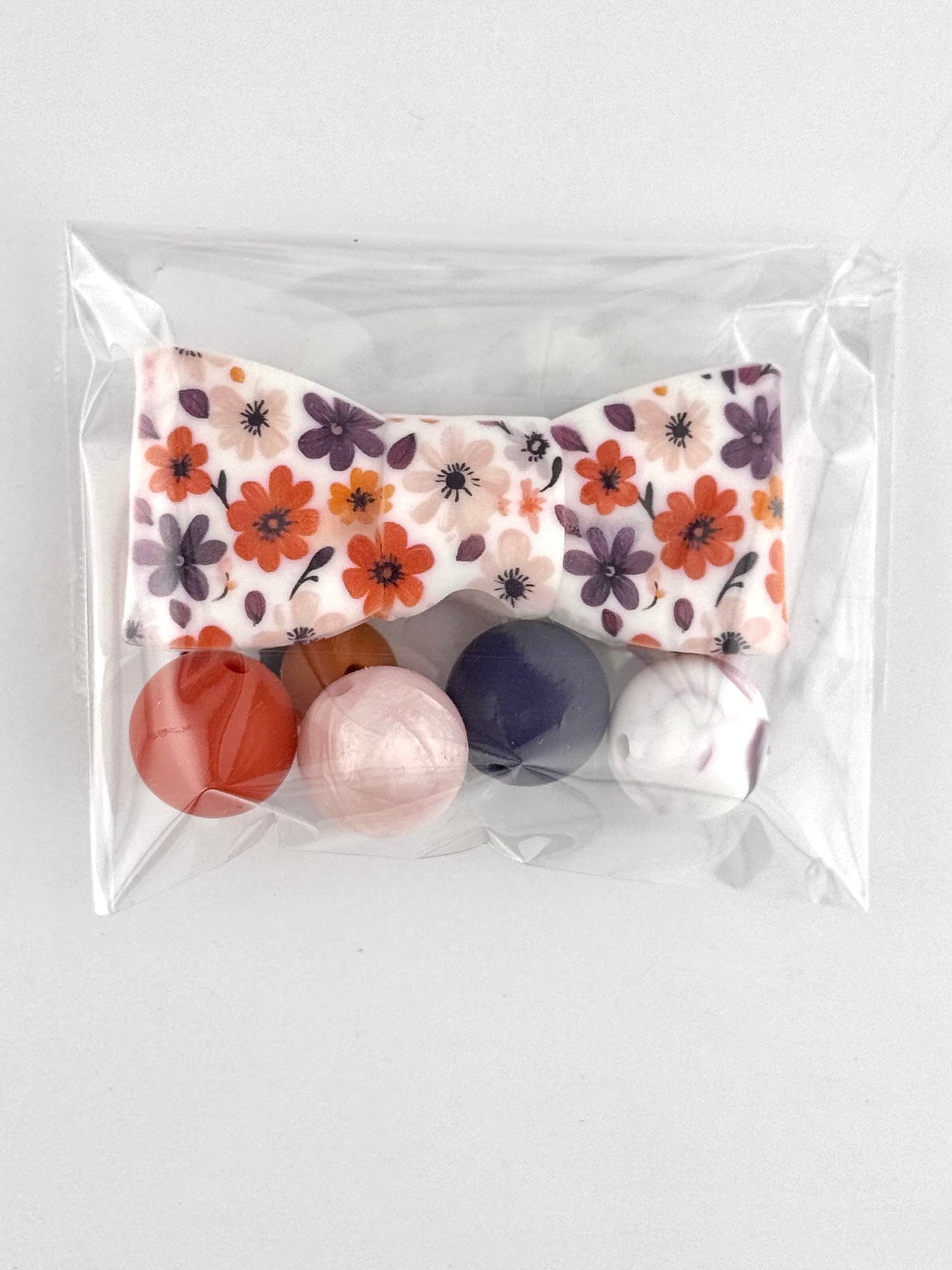 Bead Bag - Autumn Rich Floral Bow