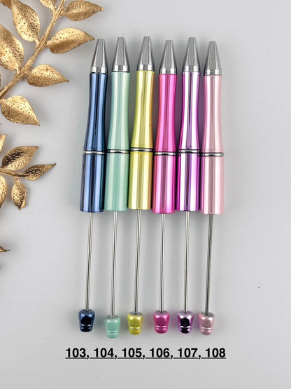 Plastic Beadable Solid Pen (#103-108)