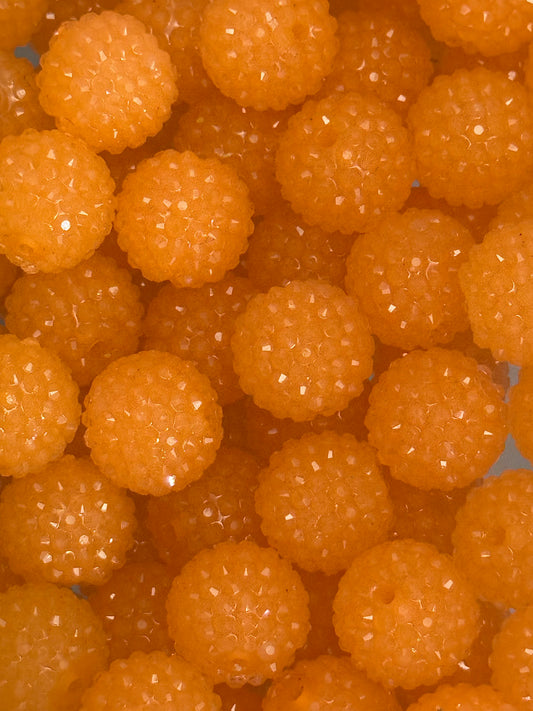 Rhinestone 20mm Acrylic ~ Jelly Orange
