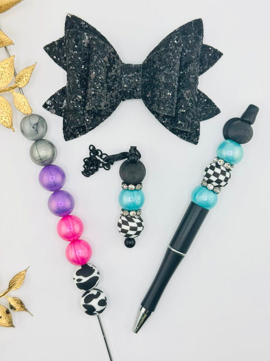 Faux Leather Bow ~ Black Beauty