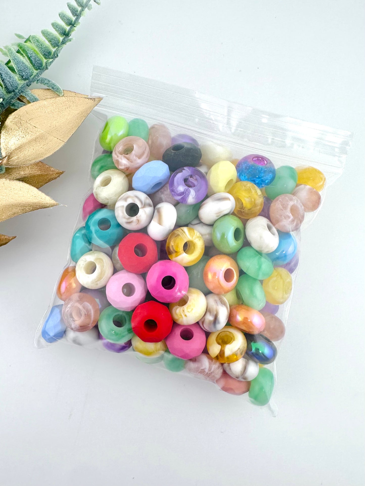 14mm Acrylic Abacus Mix Bag (about 125ct)