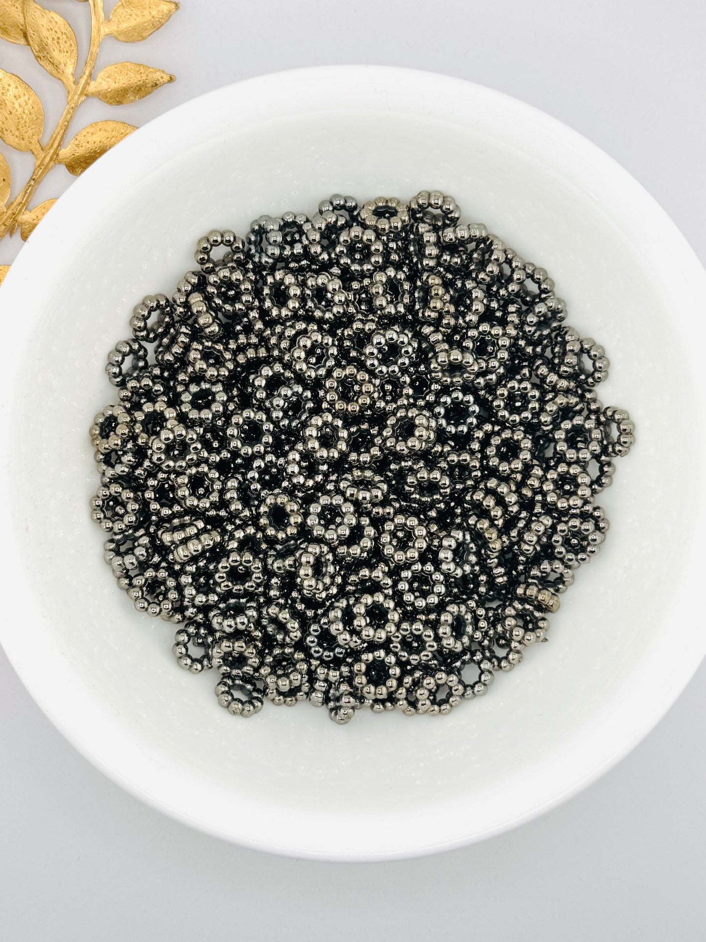 Pearl Gun Metal 12mm Spacers (10ct)