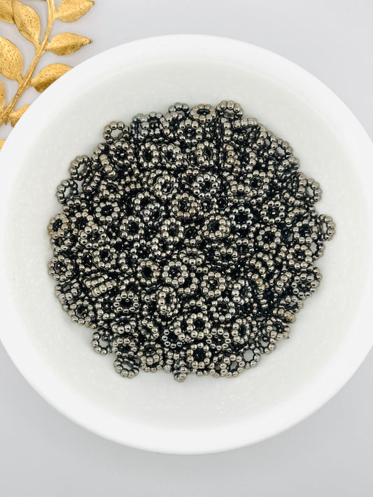 Pearl Gun Metal 12mm Spacers (10ct)