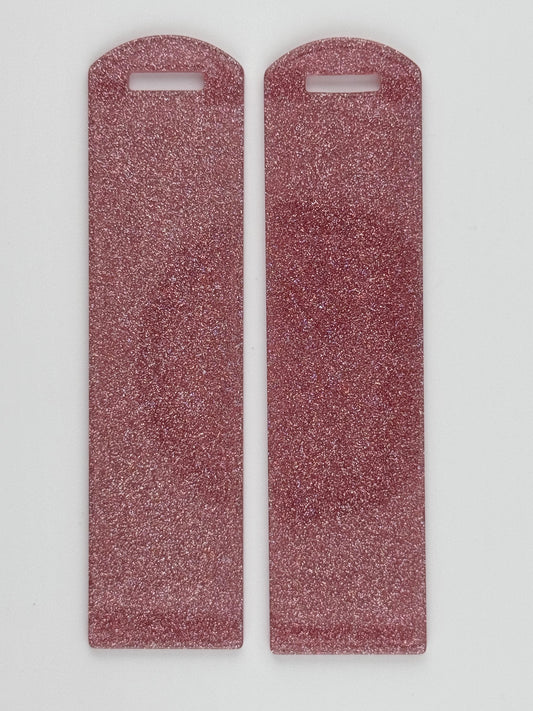 Acrylic Bookmark ~ Mauve Glitter