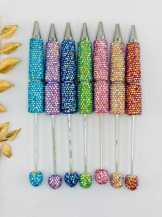 Full Rhinestone Bead-able Pens (Disco Shimmer)