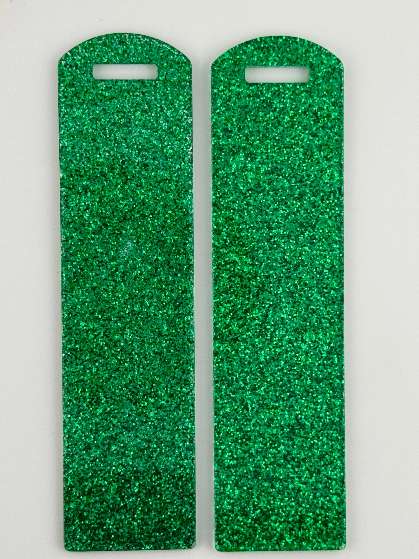 Acrylic Bookmark ~ Christmas Green Glitter