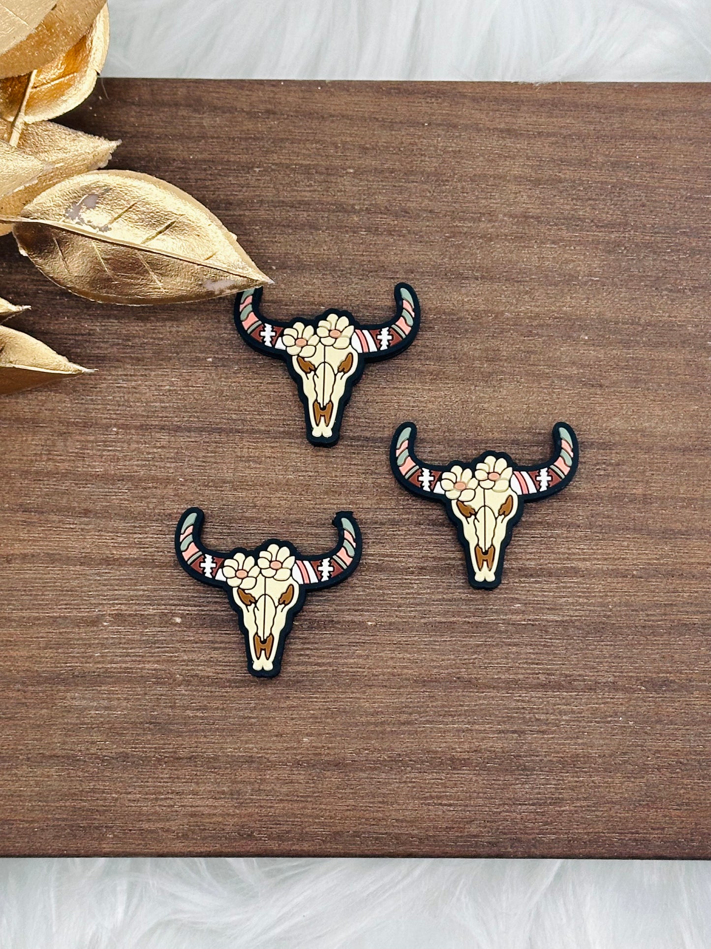 Bohemian Longhorn Skull Focal