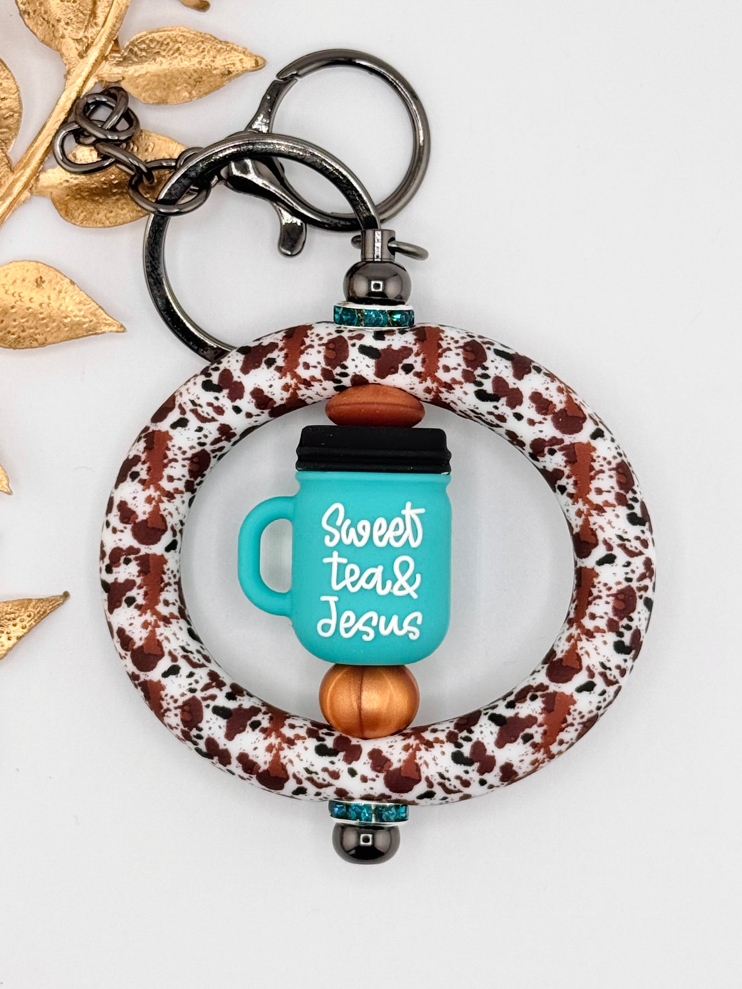 Key Ring Kit ~ Sweet Tea & Jesus Turquoise *custom