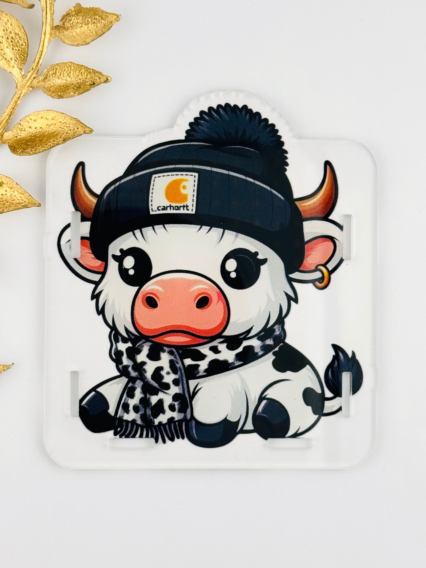 Acrylic Storage Box ~ Winter Cow