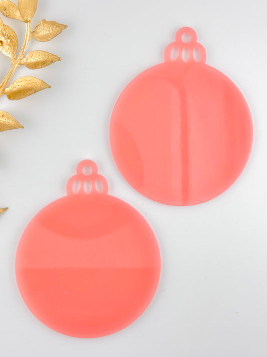 Acrylic Ornament Blank ~ Peachy Solid Round