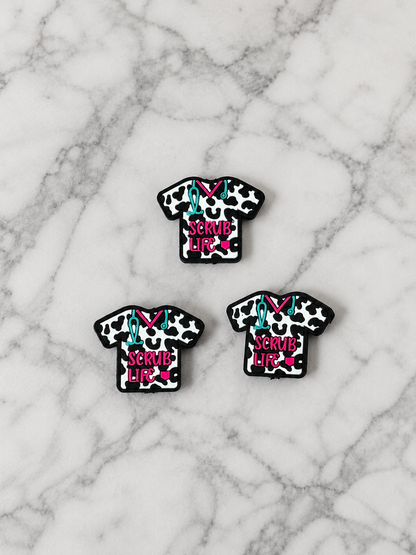Scrub Life Animal Print Focal