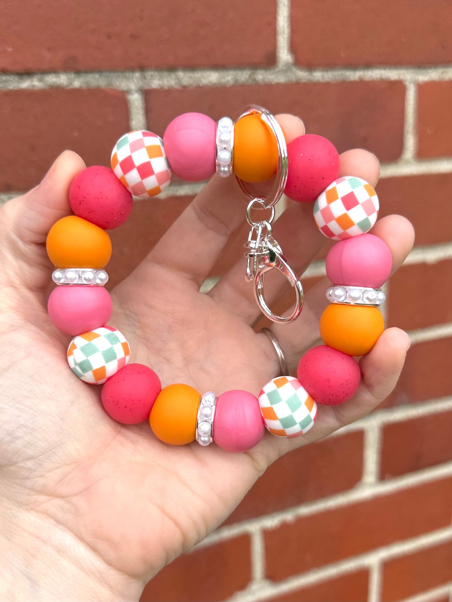 (Wholesale) Wristlet 19mm ~ Summer Vibes Checker