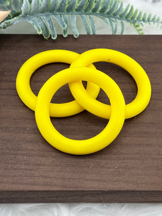 DP ~ Silicone Ring 65mm Bright Yellow 3pk