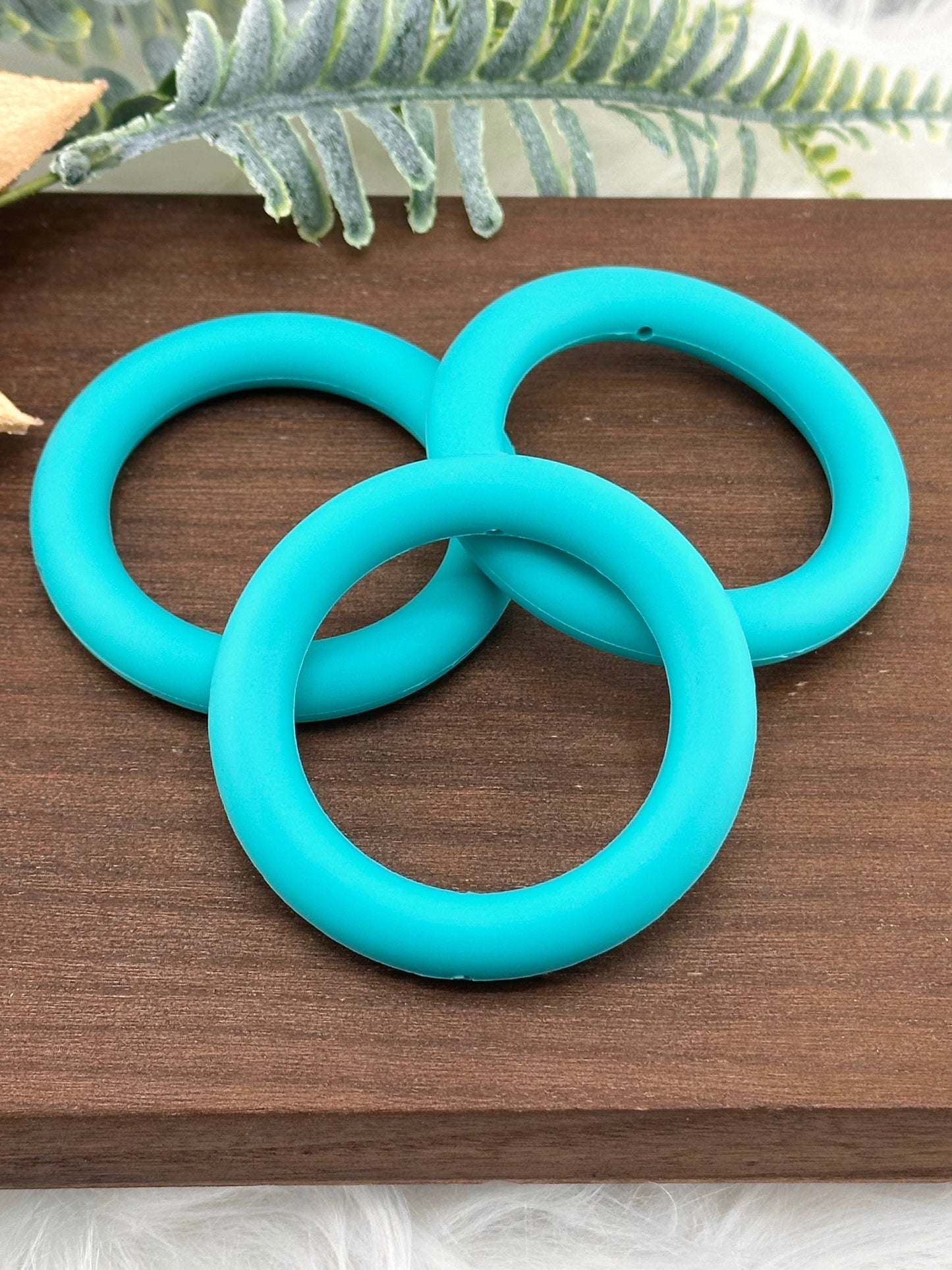 DP ~ Silicone Ring 65mm Turquoise 3pk