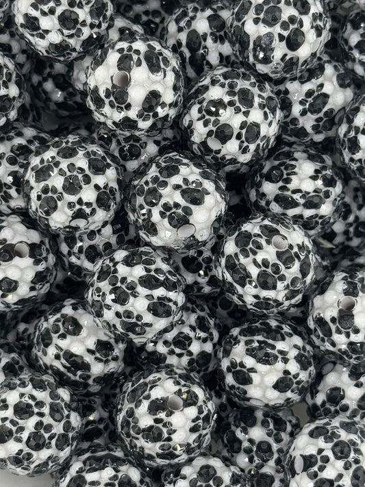 Rhinestone 20mm Acrylic ~ Paw Print