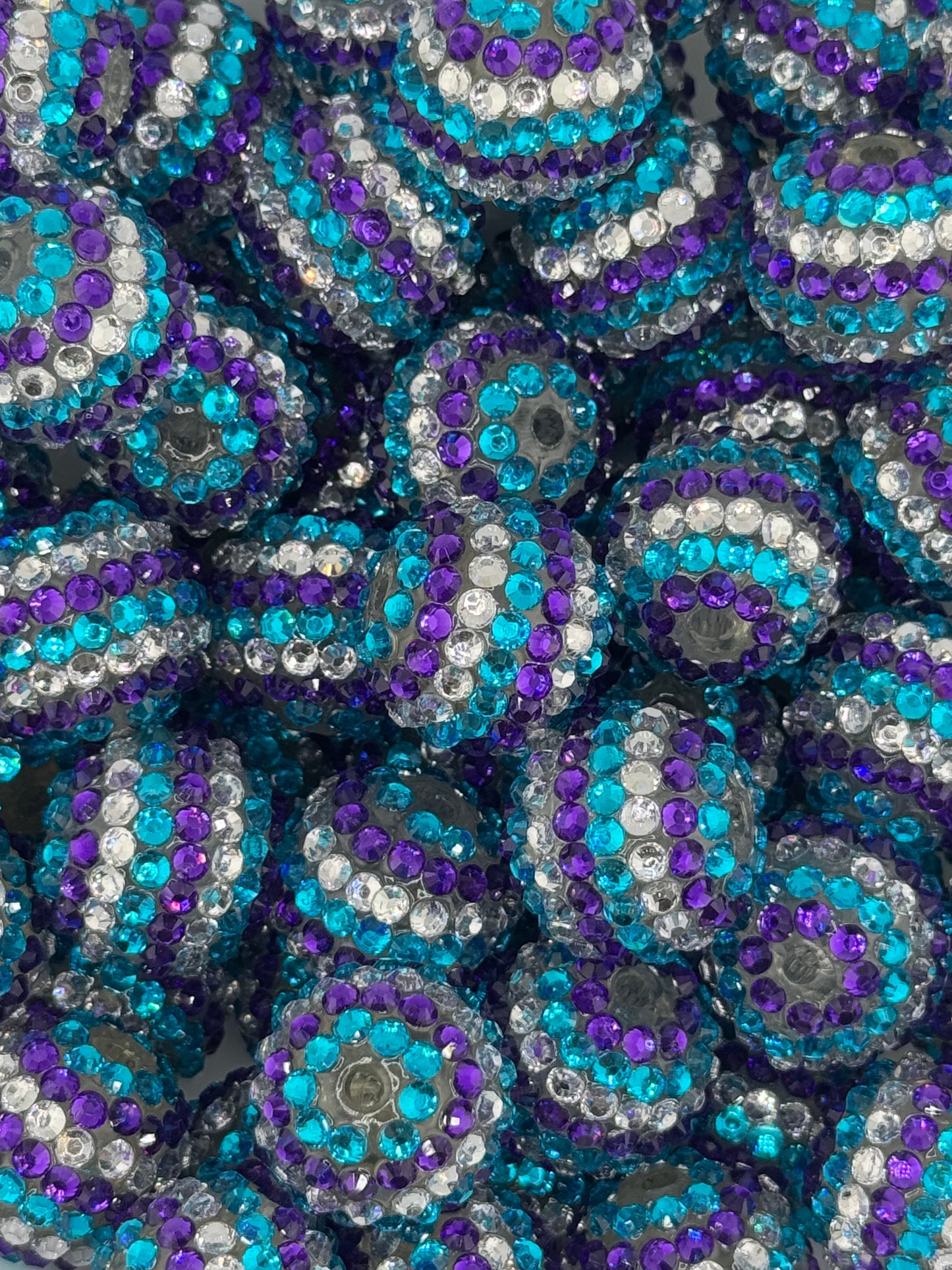 Rhinestone 20mm Acrylic ~ Mermaid Stripe